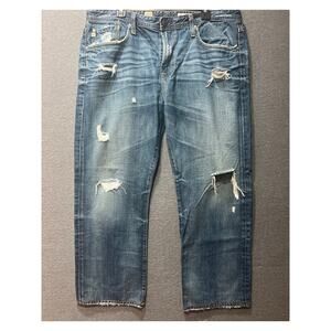 AG Adriano Goldschmied Mens Protege Slim Straight Leg Jeans Distressed Size 38